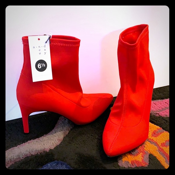 a new day Shoes - Women’s Cady Stiletto Red Sock Bootie - A New Day